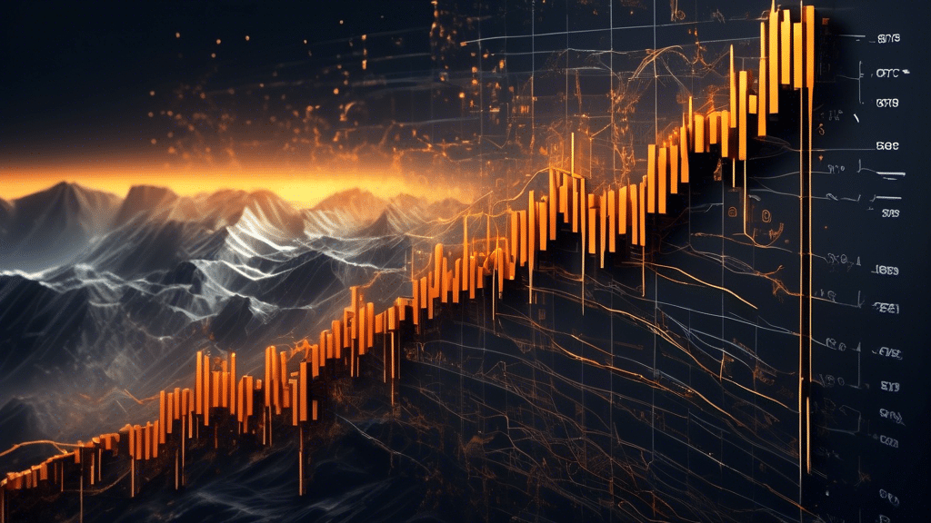 Create an image depicting the stabilization of Bitcoin (BTC) price at $69,000 after a significant dip. The scene should include a graphical representation of a Bitcoin chart showing a sharp decline fo